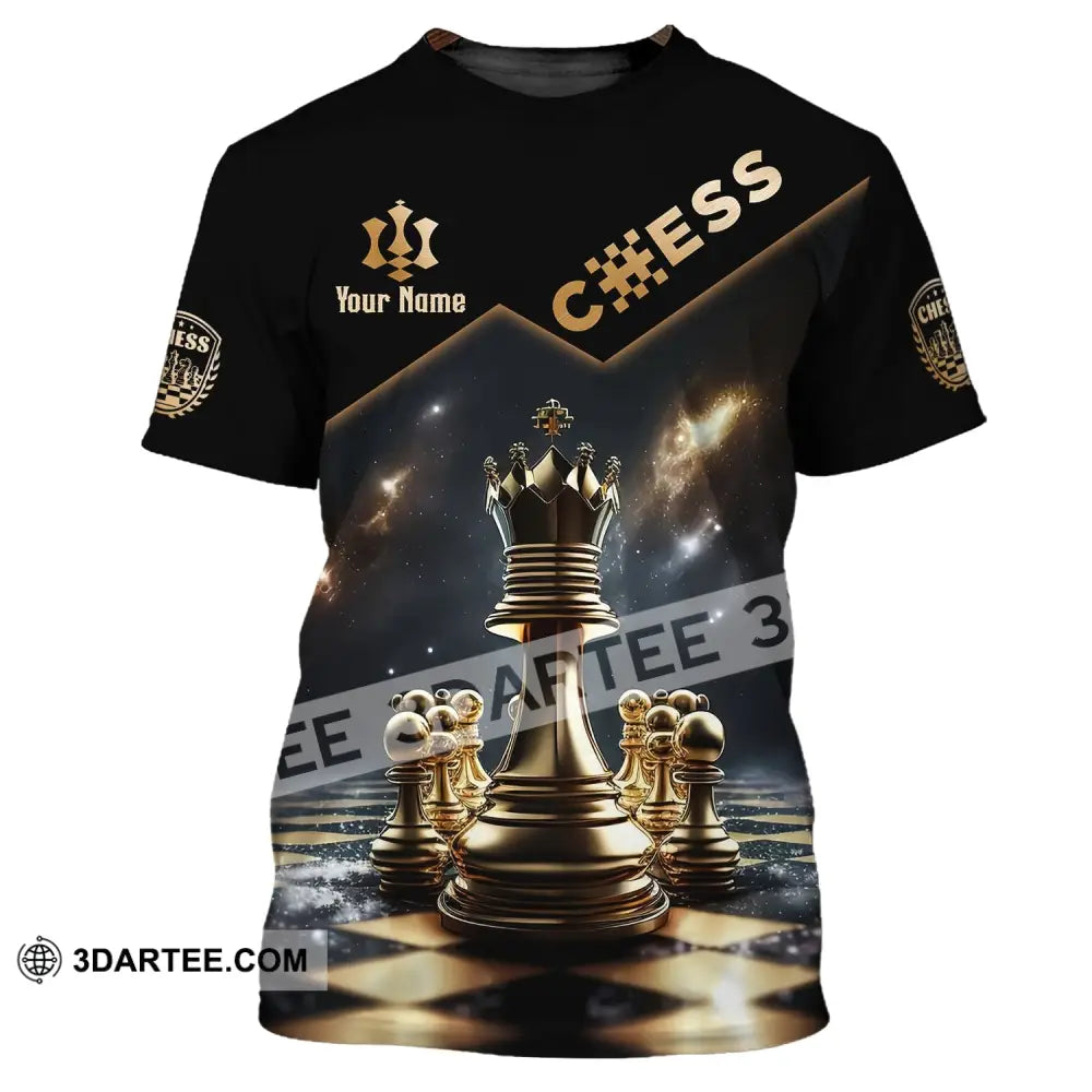 Unisex Shirt Custom Name Chess T-Shirt Game King / S