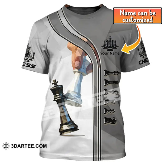 Unisex Shirt Custom Name Chess T-Shirt Lover For Club