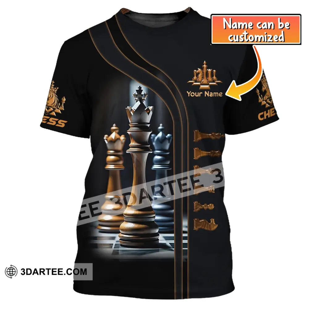 Unisex Shirt Custom Name Chess T-Shirt Lover For Club