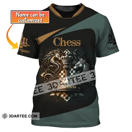 Unisex Shirt Custom Name Chess T-Shirt Nato Player Clothing