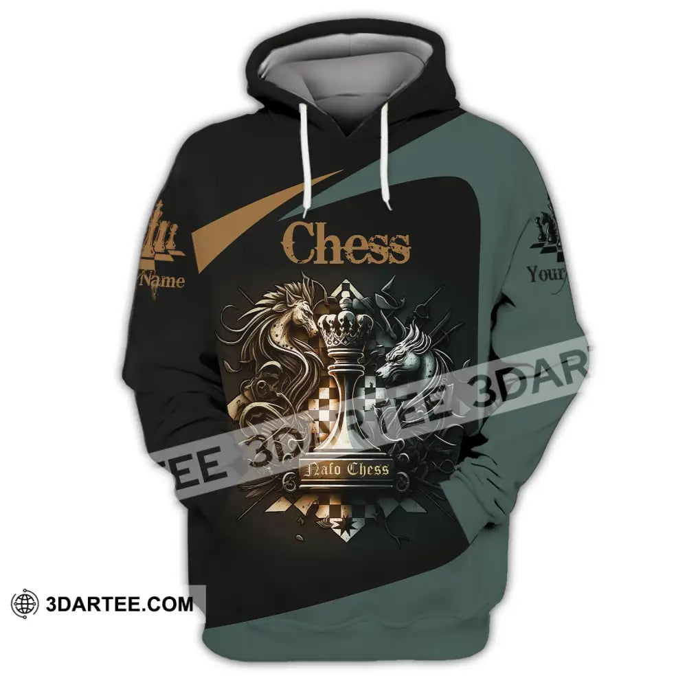 Unisex Shirt Custom Name Chess T-Shirt Nato Player Clothing Hoodie / S