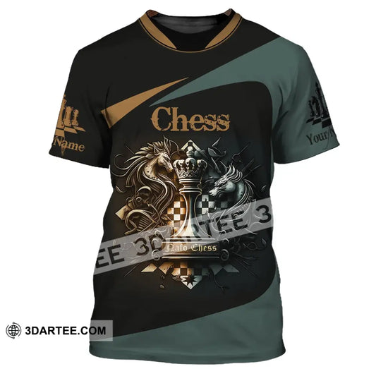 Unisex Shirt Custom Name Chess T-Shirt Nato Player Clothing / S