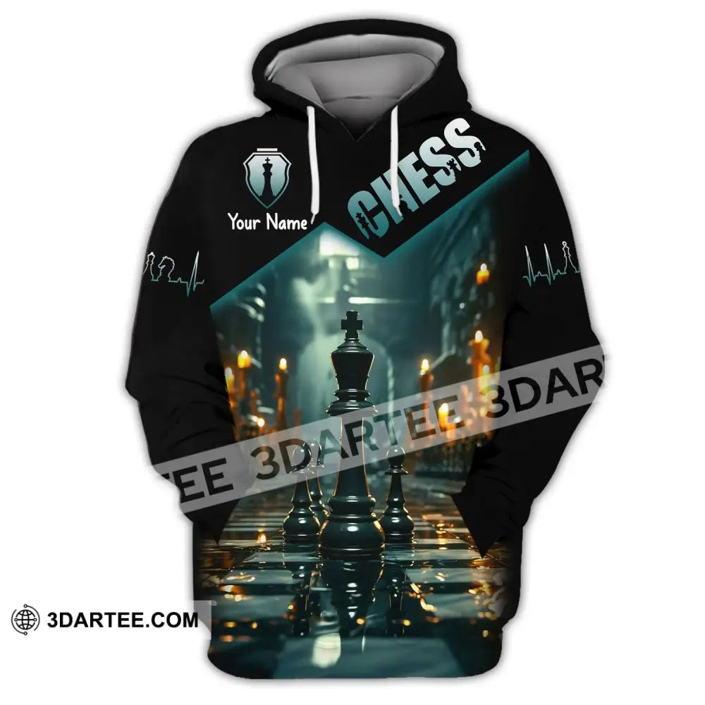 Unisex Shirt Custom Name Chess T-Shirt Player Club Checkmate Hoodie / S