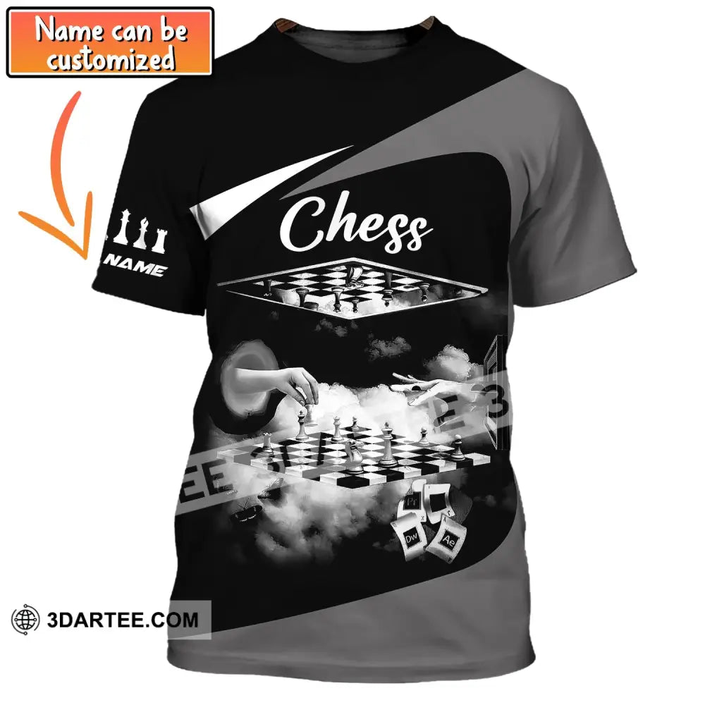 Unisex Shirt Custom Name Chess T-Shirt Player Club Checkmate Polo