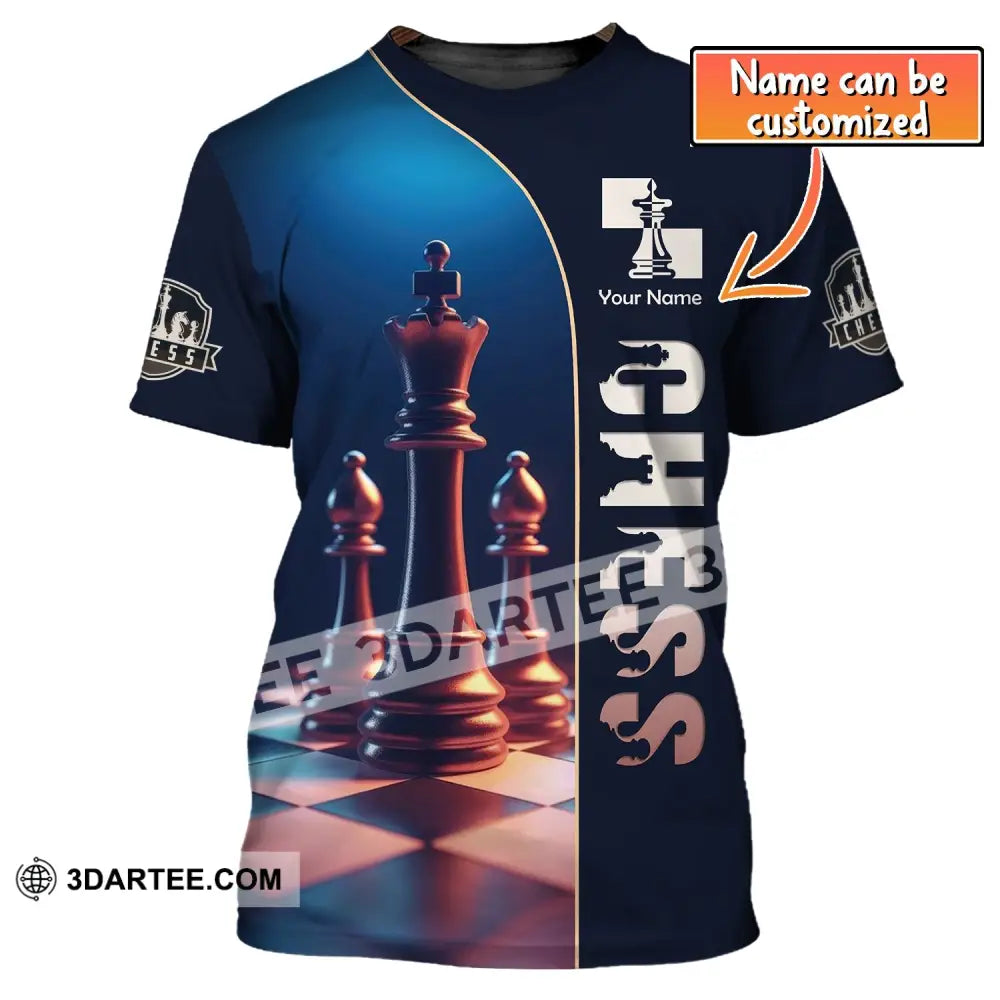 Unisex Shirt Custom Name Chess T-Shirt Player Club Checkmate Polo