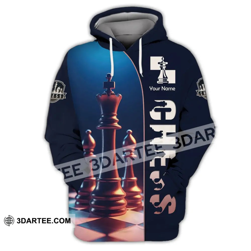 Unisex Shirt Custom Name Chess T-Shirt Player Club Checkmate Polo Hoodie / S