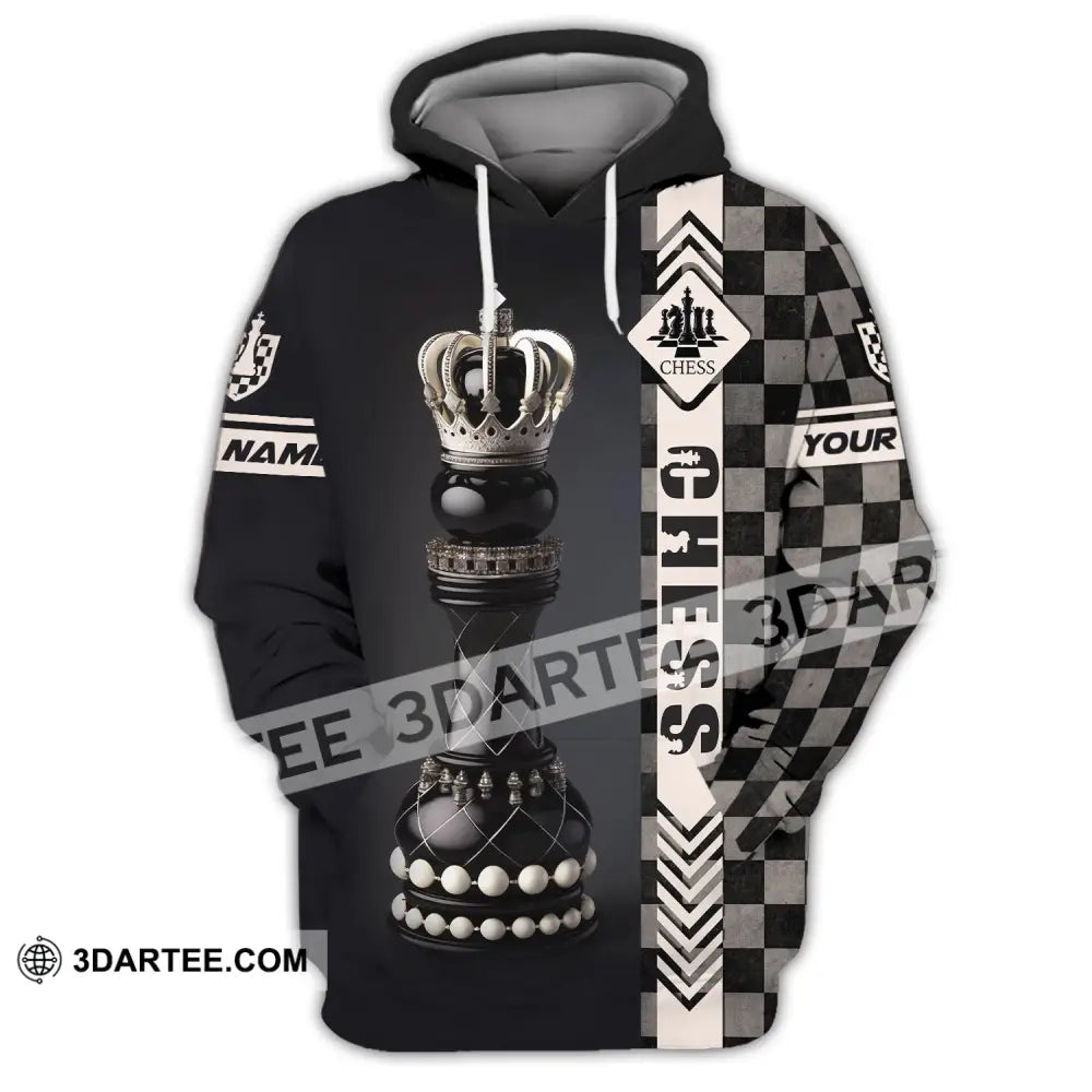 Unisex Shirt Custom Name Chess T-Shirt Player Club Clothing Checkmate Hoodie / S