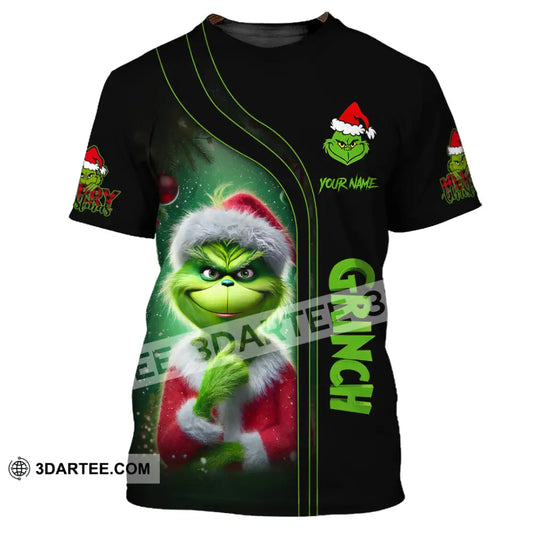 Unisex Shirt Custom Name Christmas Grinch Polo Long Sleeve Gift T-Shirt / S T-Shirt