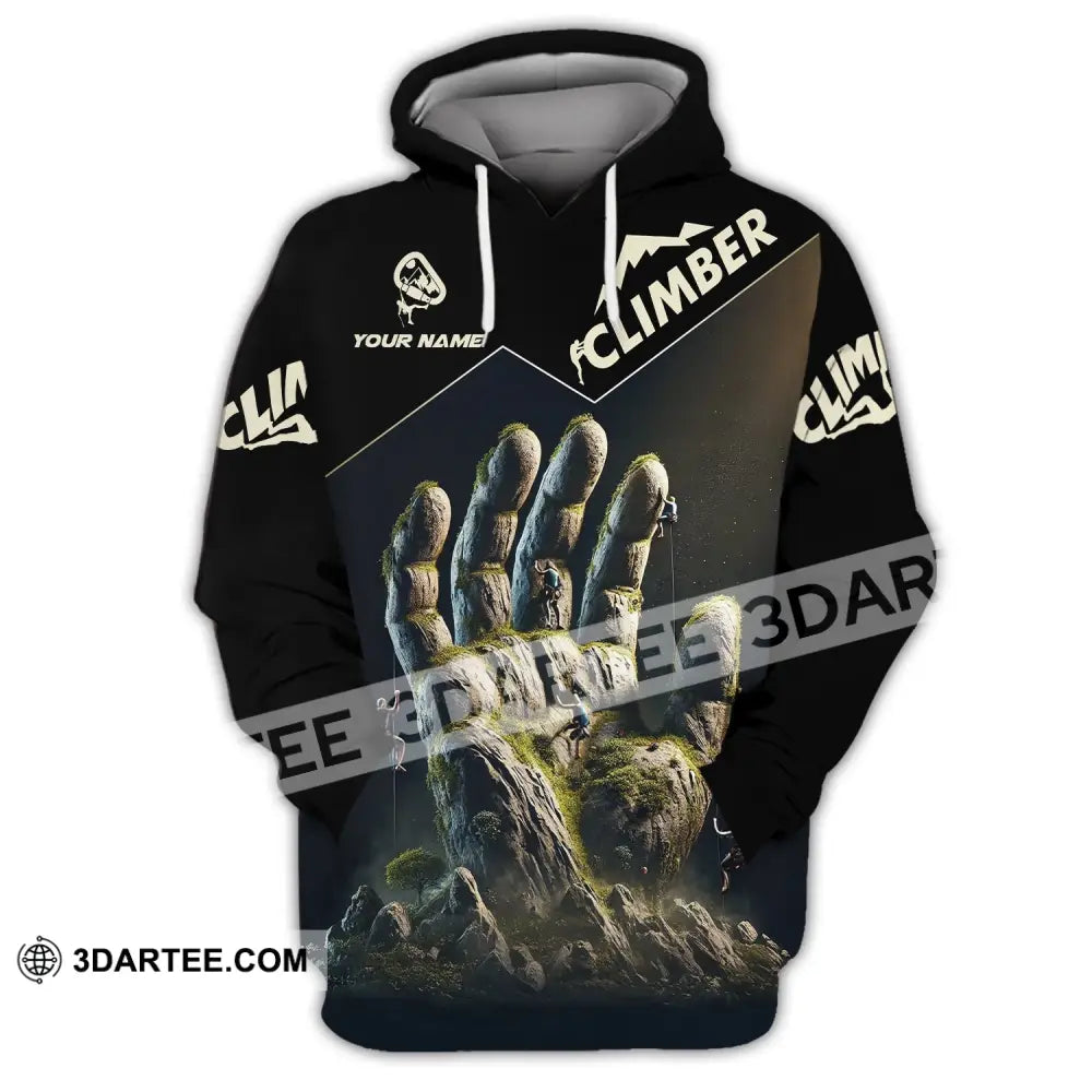 Unisex Shirt Custom Name Climbing Gift For Lover Hoodie / S T-Shirt