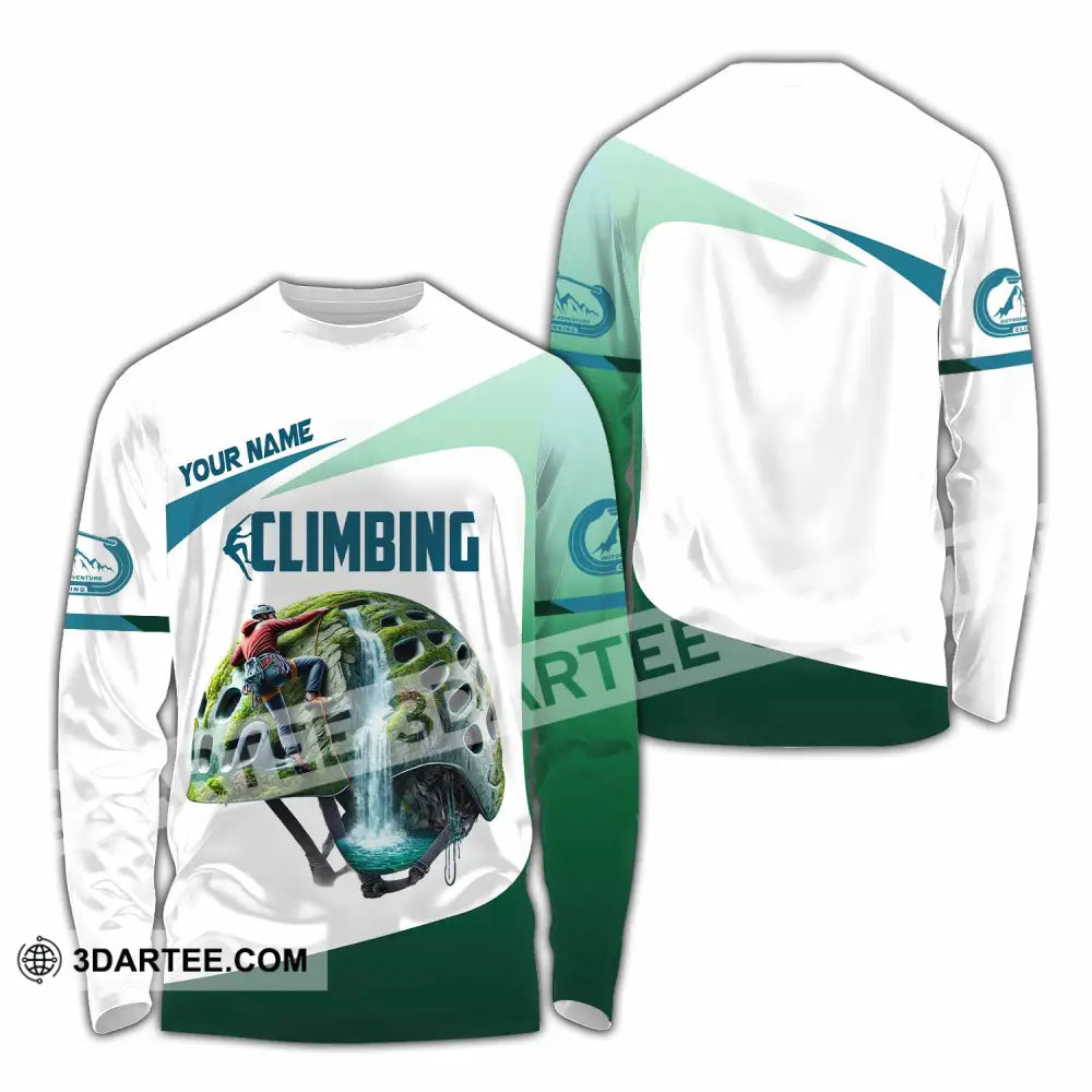 Unisex Shirt Custom Name Climbing Gift For Lover Long Sleeve / S T-Shirt