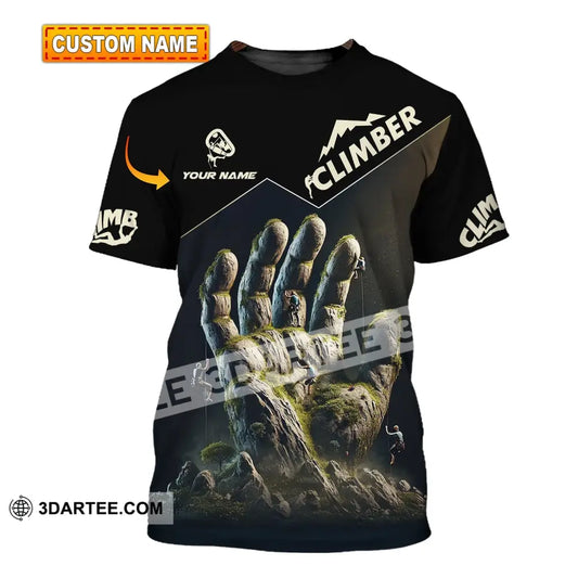 Unisex Shirt Custom Name Climbing Gift For Lover T-Shirt