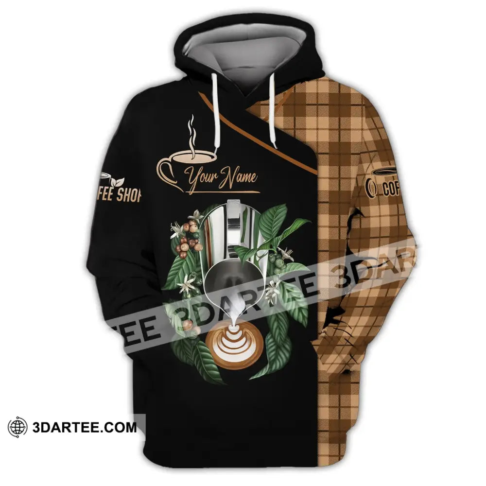 Unisex Shirt Custom Name Coffee Shop Hoodie Uniform / S T-Shirt