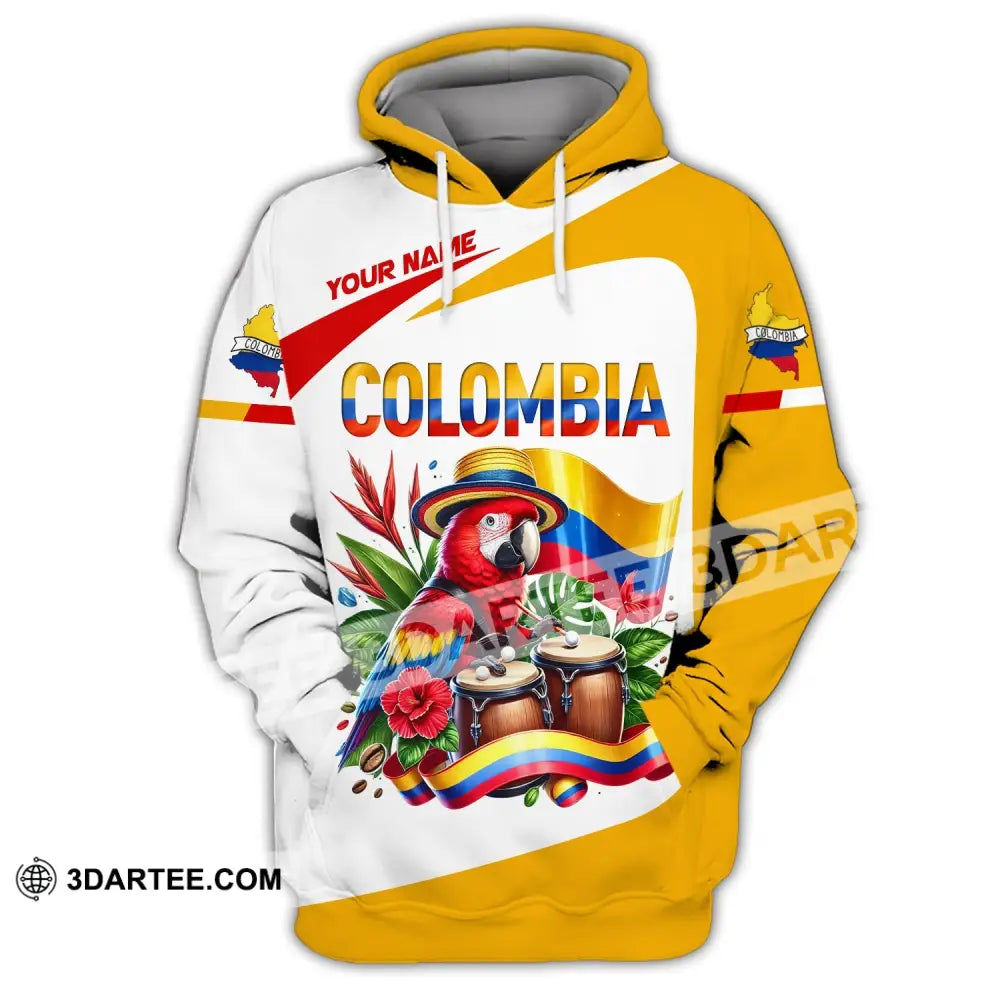 Unisex Shirt Custom Name Colombia Gift For Lover Hoodie / S T-Shirt