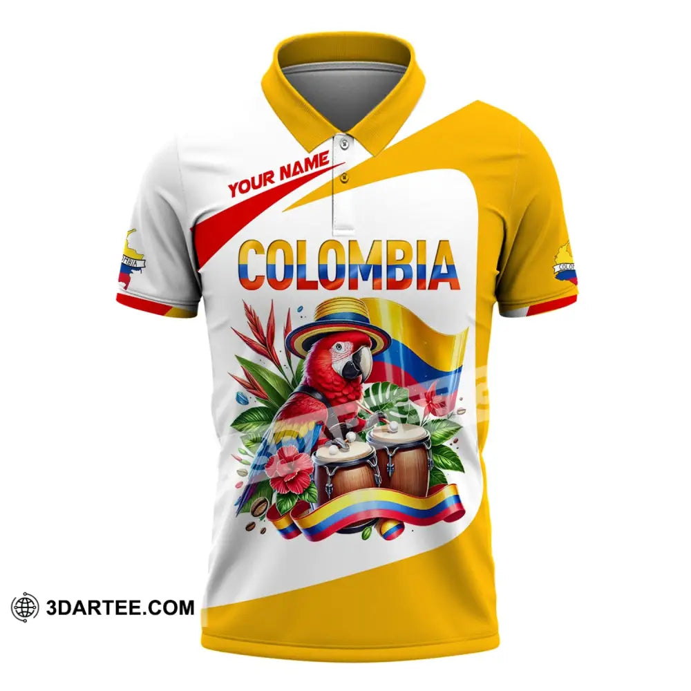 Unisex Shirt Custom Name Colombia Gift For Lover Polo / S T-Shirt