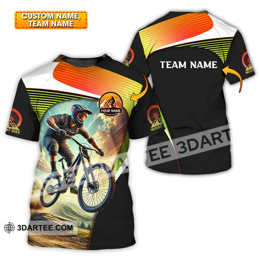 Unisex Shirt - Custom Name Cool Mountain Bike T-Shirt