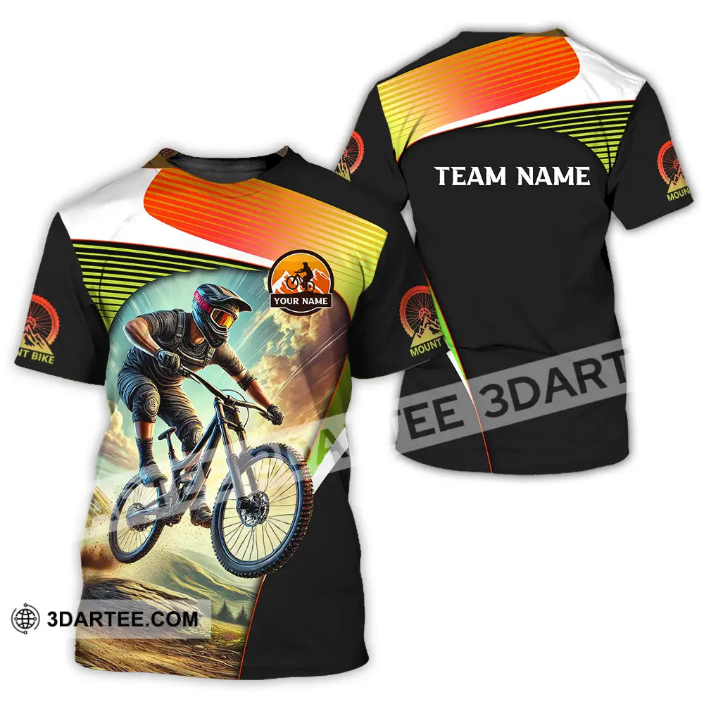 Unisex Shirt - Custom Name Cool Mountain Bike T-Shirt / S T-Shirt