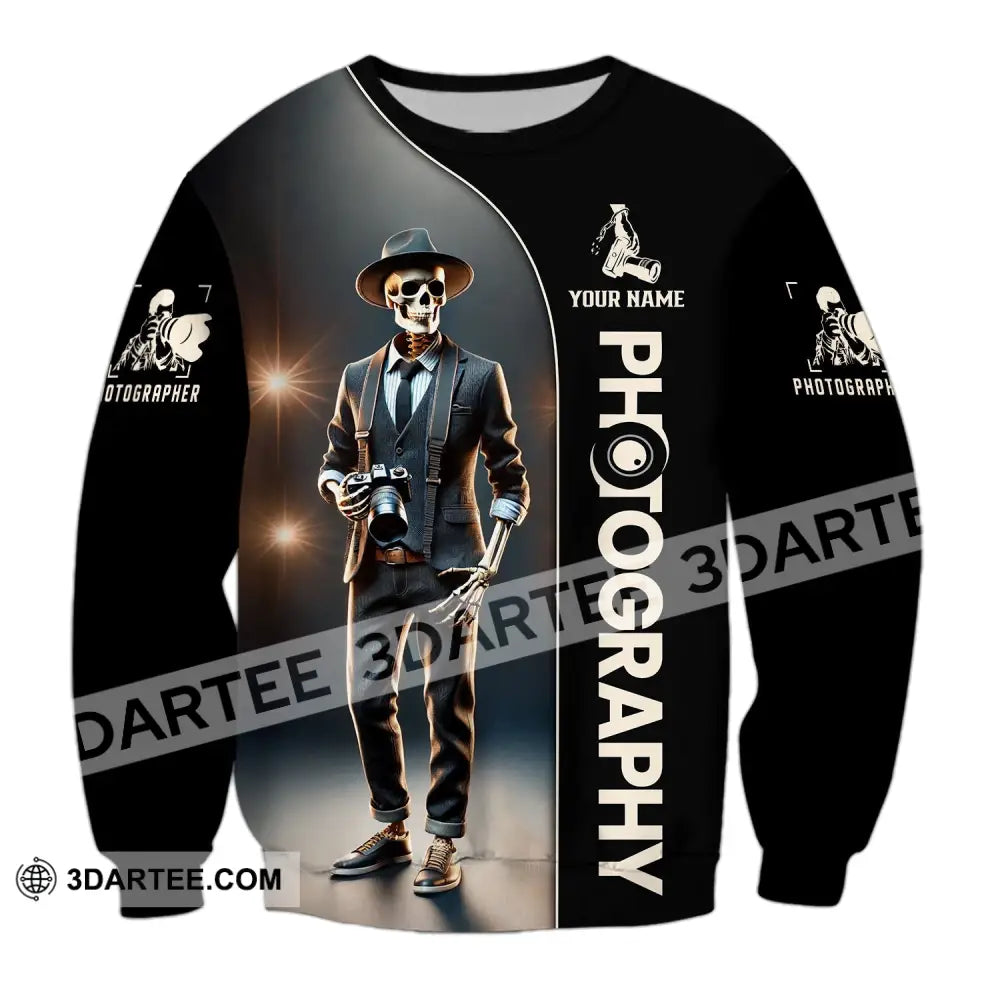 Unisex Shirt - Custom Name Cool Photography Long Sleeve / S T-Shirt