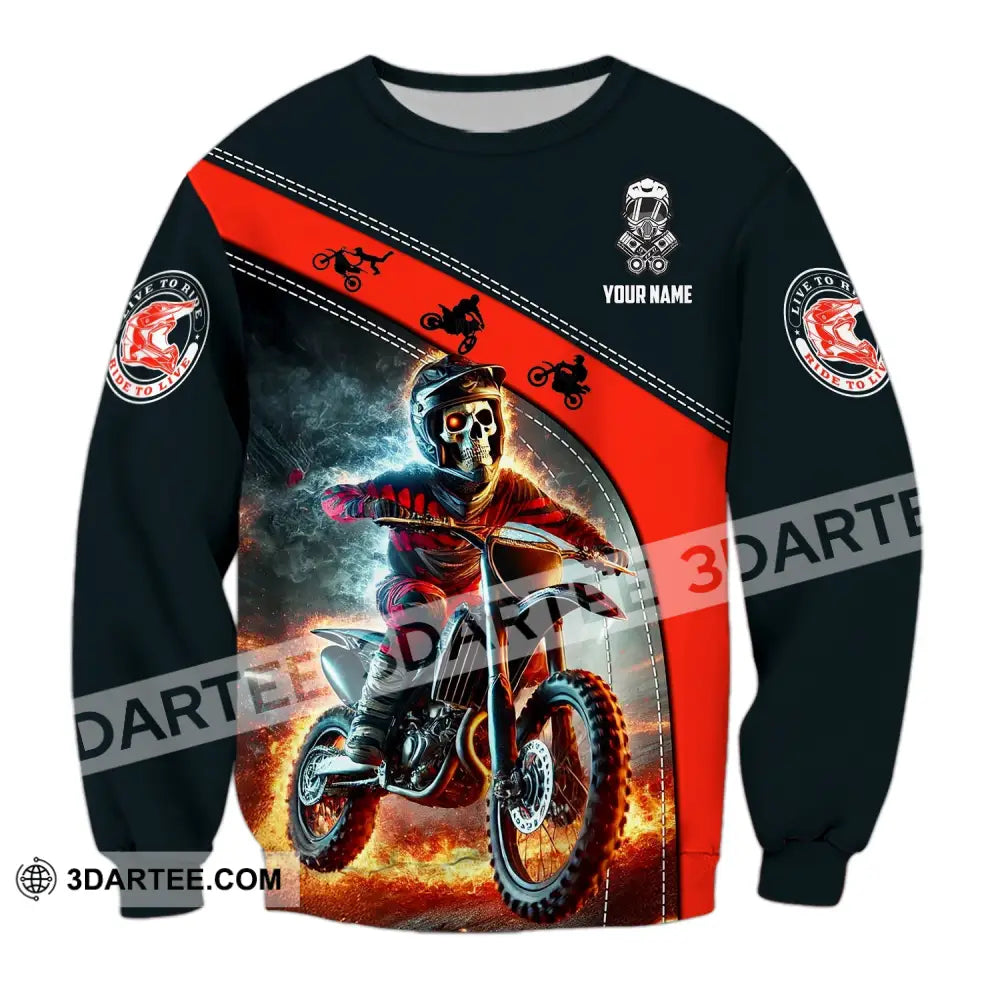 Unisex Shirt - Custom Name Cool Rider Long Sleeve / S T-Shirt