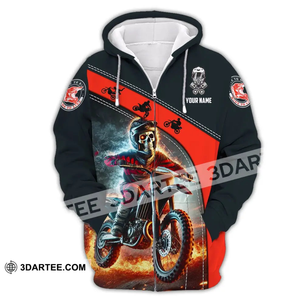 Unisex Shirt - Custom Name Cool Rider Zipper Hoodie / S T-Shirt