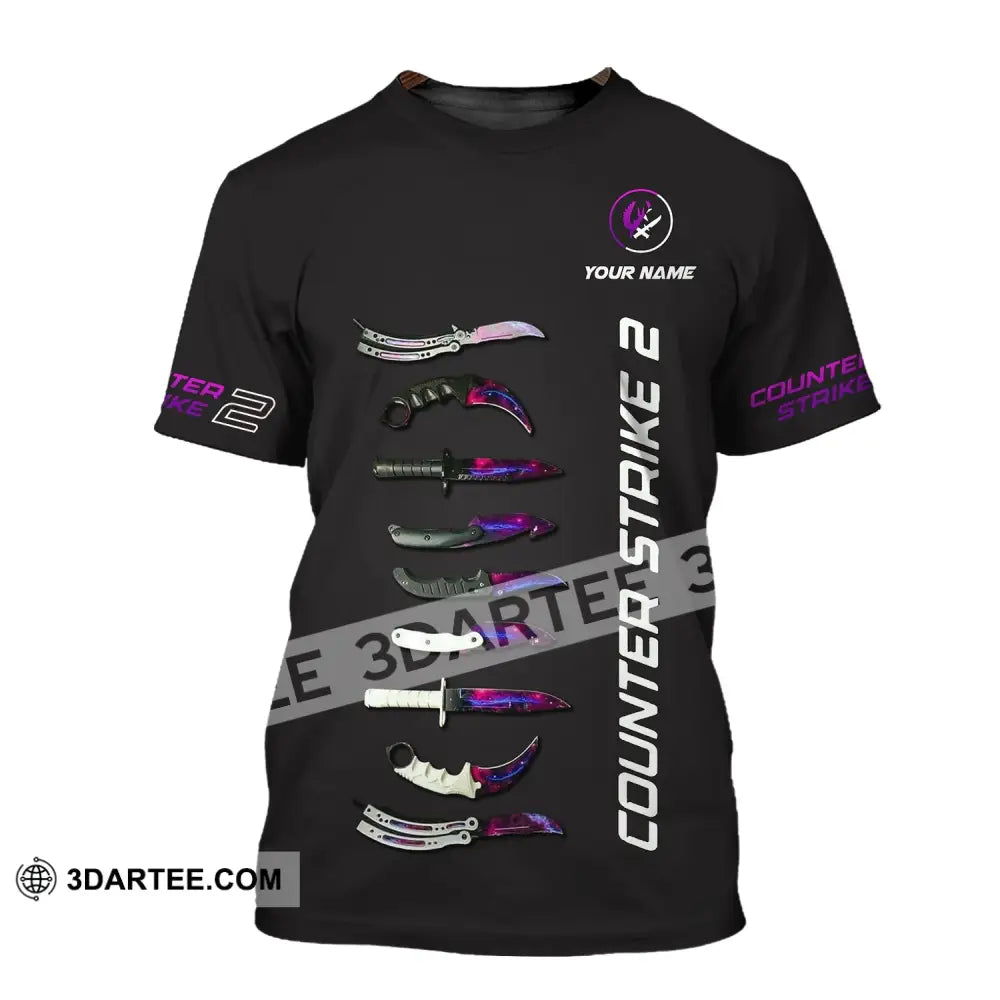 Unisex Shirt - Custom Name Counter Strike 2 T-Shirt / S T-Shirt