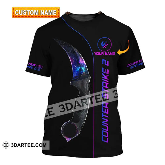 Unisex Shirt - Custom Name Counter Strike Galaxy T-Shirt