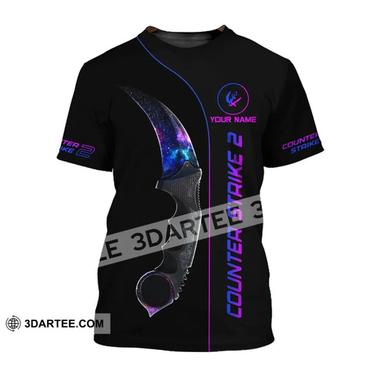 Unisex Shirt - Custom Name Counter Strike Galaxy T-Shirt / S T-Shirt