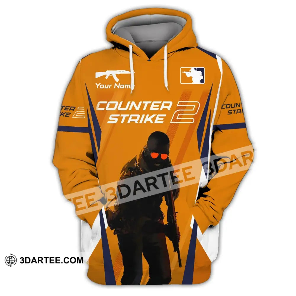 Unisex Shirt Custom Name Counter Strike Game Hoodie Polo Long Sleeve / S T-Shirt