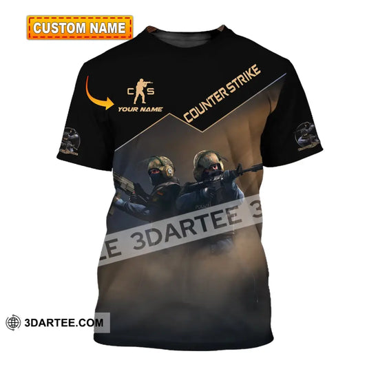 Unisex Shirt Custom Name Counter Strike Game Hoodie Polo Long Sleeve T-Shirt