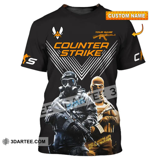 Unisex Shirt Custom Name Counter Strike Game T-Shirt Gamer Gift T-Shirt