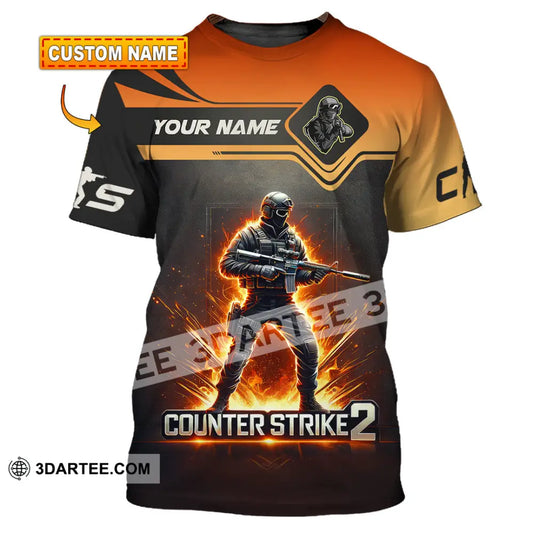 Unisex Shirt Custom Name Counter Strike Game T-Shirt Gamer Gift T-Shirt