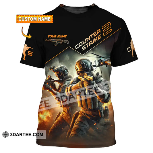 Unisex Shirt Custom Name Counter Strike Game T-Shirt Gamer Gift T-Shirt