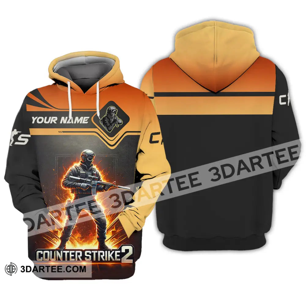 Unisex Shirt Custom Name Counter Strike Game T-Shirt Gamer Gift Hoodie / S T-Shirt