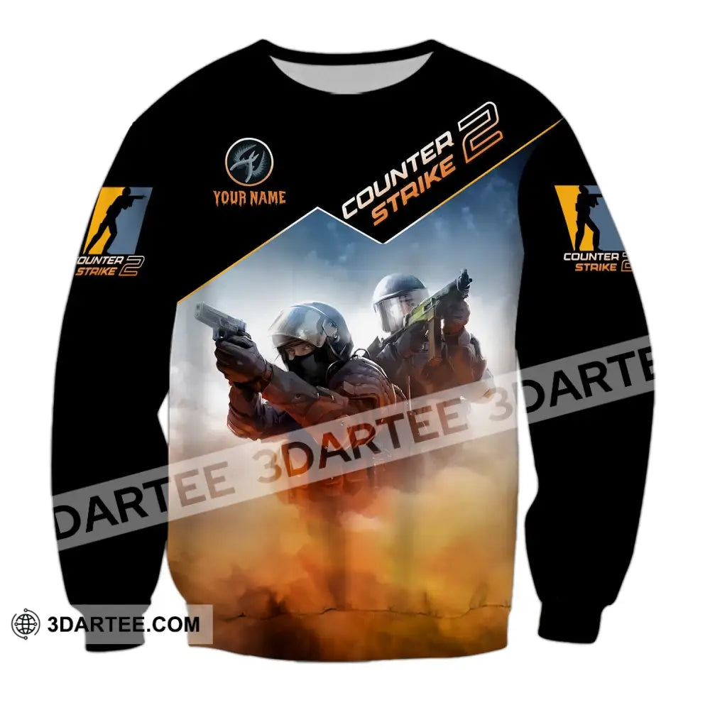 Unisex Shirt - Custom Name Counter Strike Long Sleeve / S T-Shirt