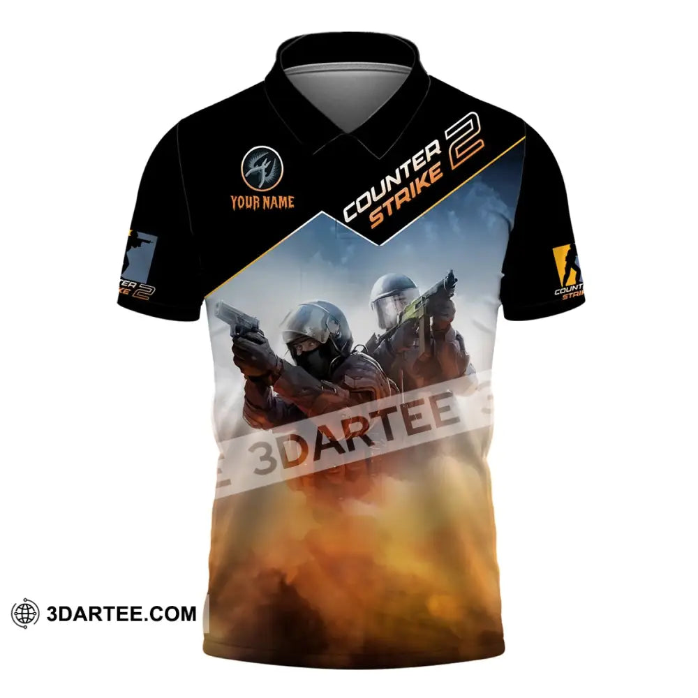 Unisex Shirt - Custom Name Counter Strike Polo / S T-Shirt