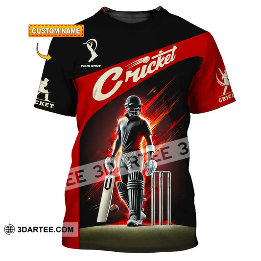 Unisex Shirt Custom Name Cricket Ball Lover Gift T-Shirt