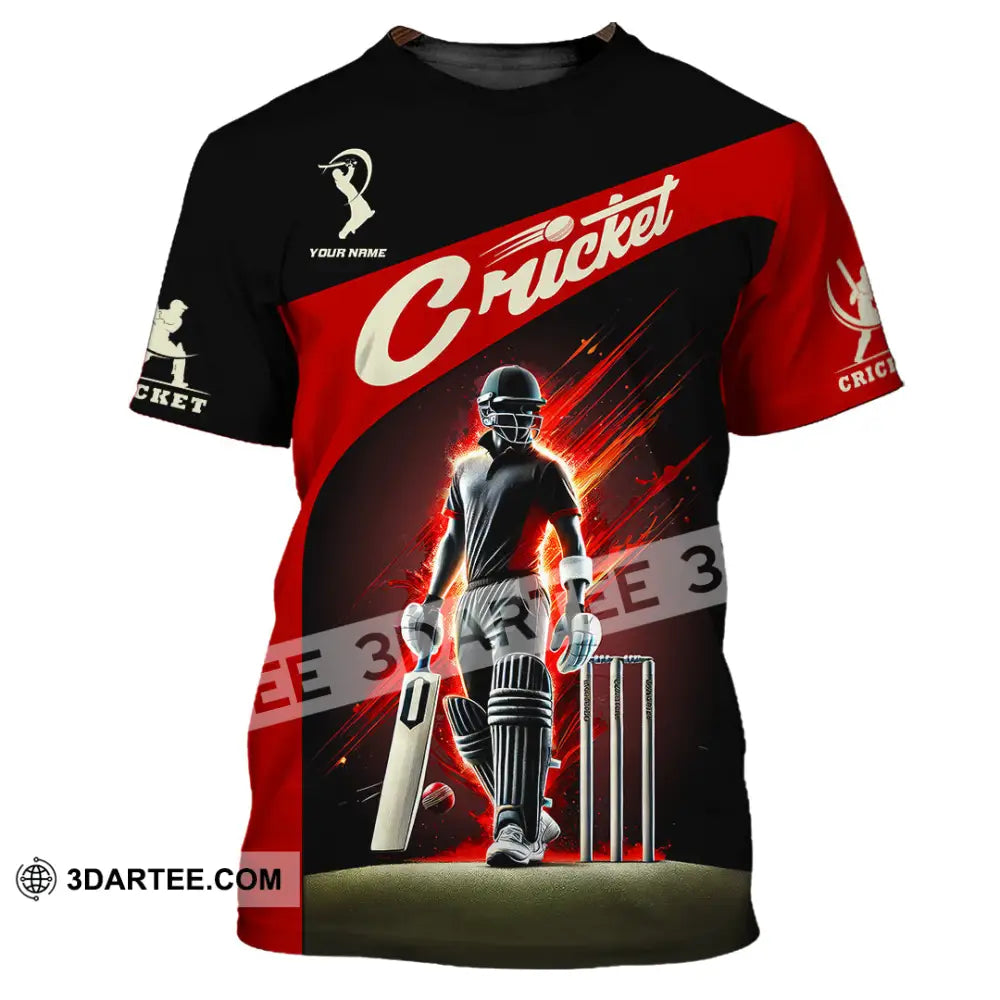 Unisex Shirt Custom Name Cricket Ball Lover Gift T-Shirt / S T-Shirt