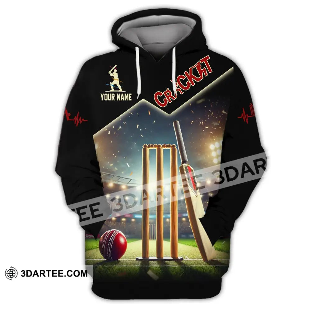 Unisex Shirt Custom Name Cricket Club Uniform Hoodie T-Shirt / S