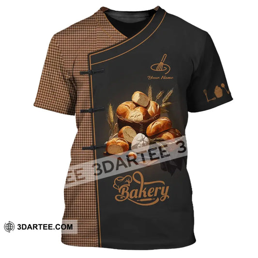 Unisex Shirt - Custom Name Dark 3D For Bakery T-Shirt / S T-Shirt