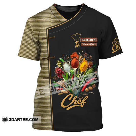 Unisex Shirt - Custom Name Dark For Chef Cooking Spices T-Shirt / S T-Shirt