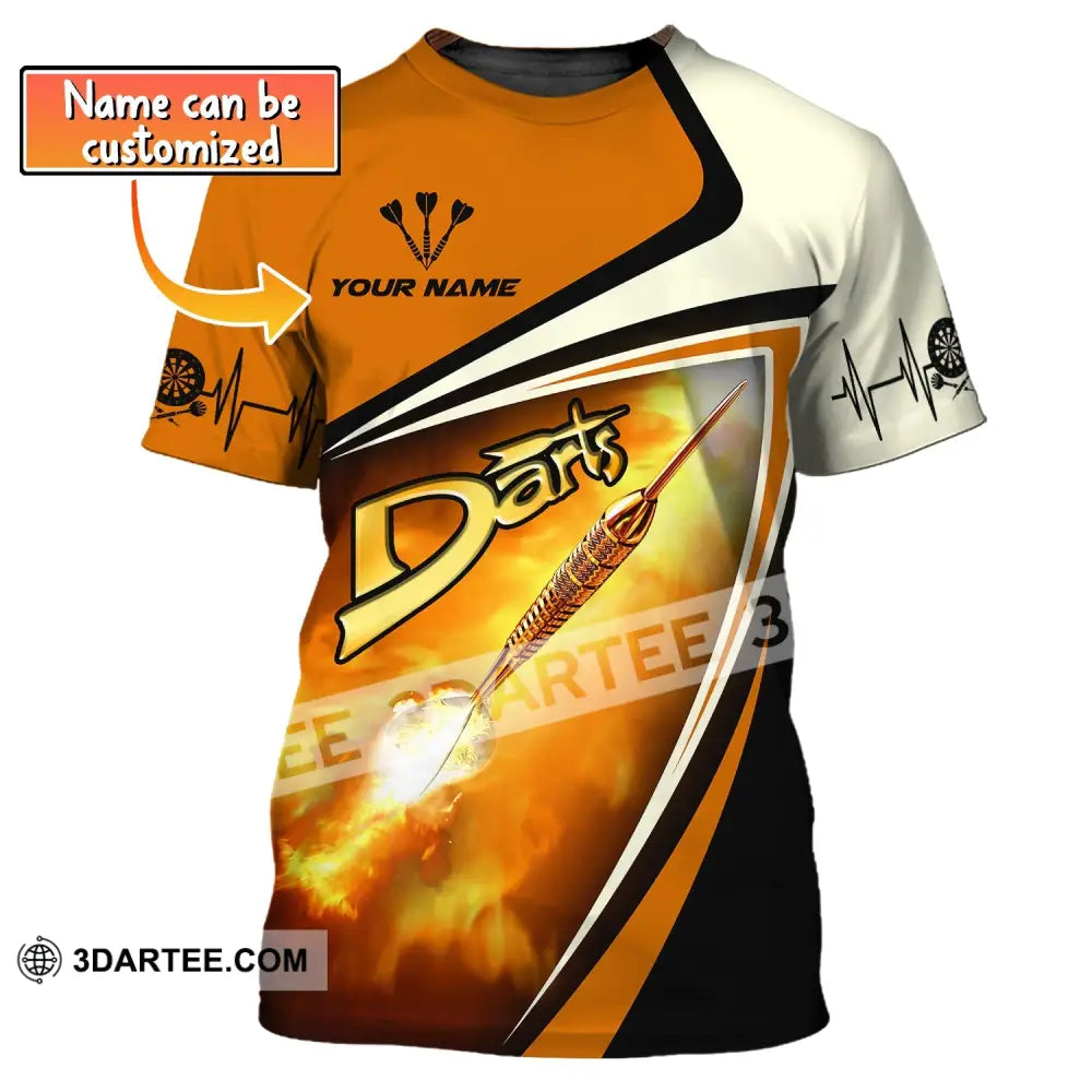 Unisex Shirt Custom Name Dart Darts T-Shirt Gift For Lover Gamer