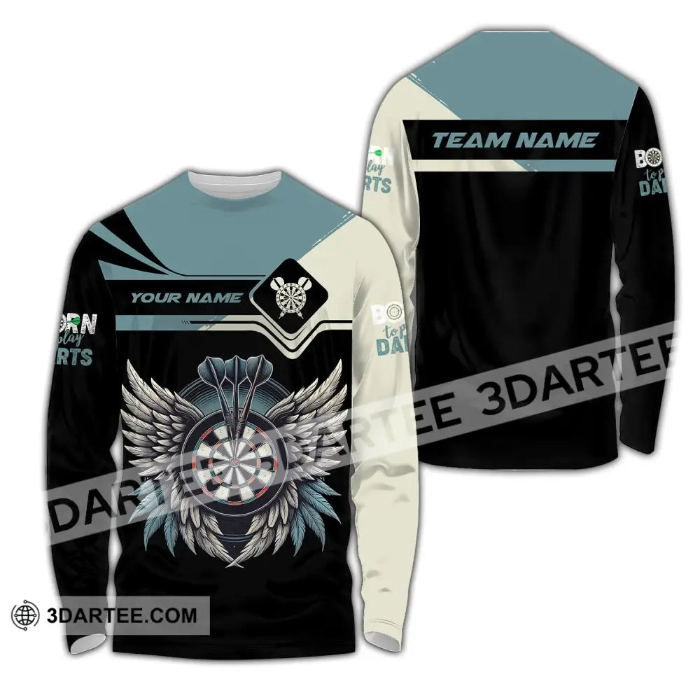 Unisex Shirt Custom Name Dart Darts T-Shirt Gift For Lover Gamer Long Sleeve / S T-Shirt