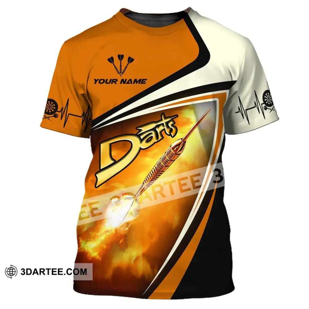 Unisex Shirt Custom Name Dart Darts T-Shirt Gift For Lover Gamer / S