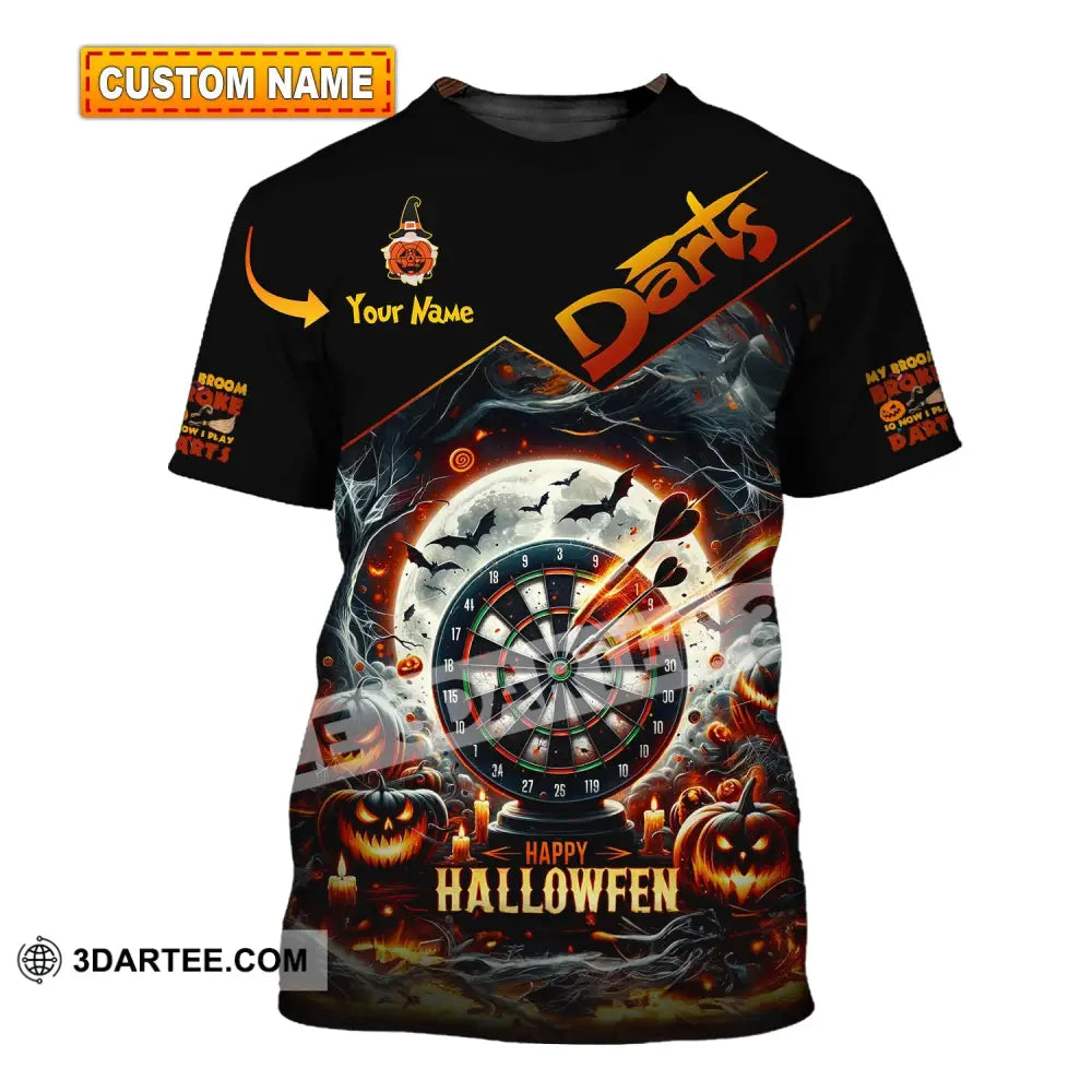 Unisex Shirt Custom Name Dart Halloween Darts T-Shirt Gift For Lover Gamer T-Shirt