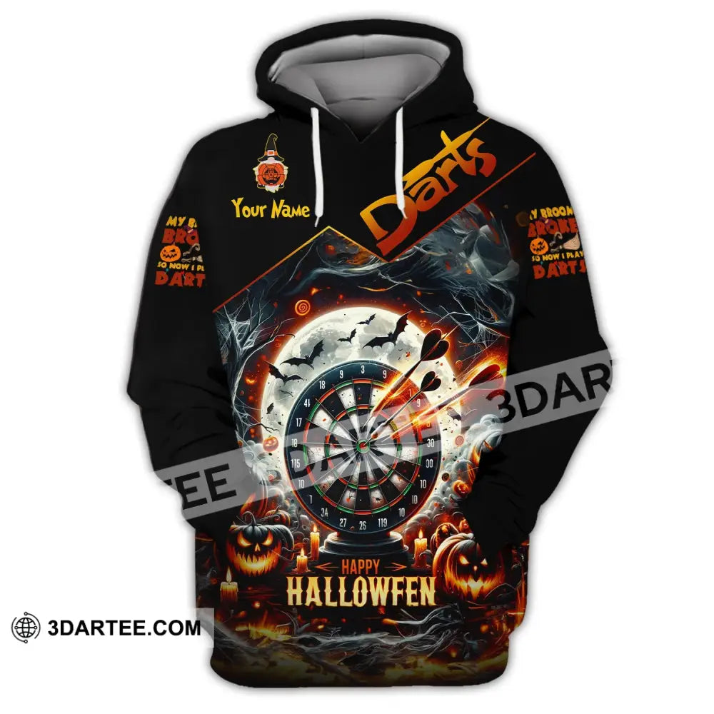 Unisex Shirt Custom Name Dart Halloween Darts T-Shirt Gift For Lover Gamer Hoodie / S T-Shirt