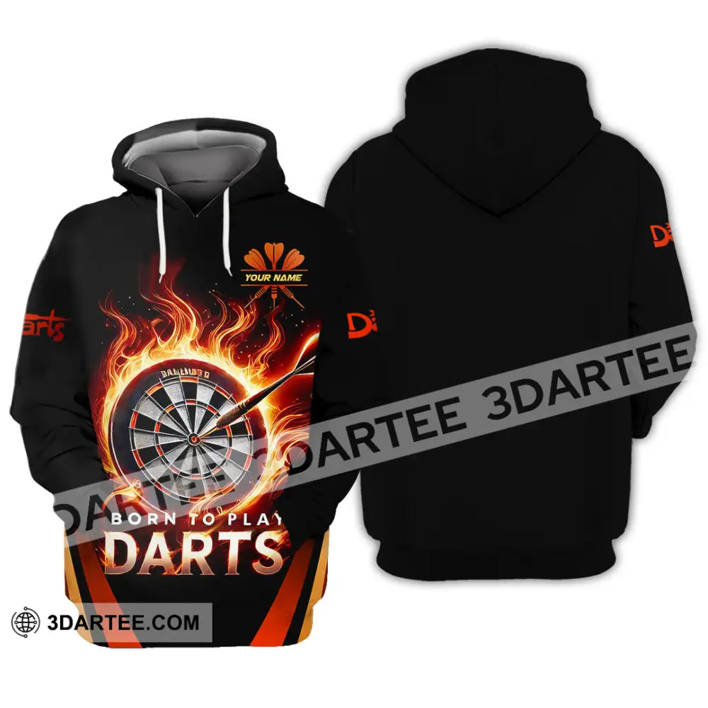 Unisex Shirt Custom Name Dart Love Hoodie Polo Long Sleeve Gift For Player / S T-Shirt