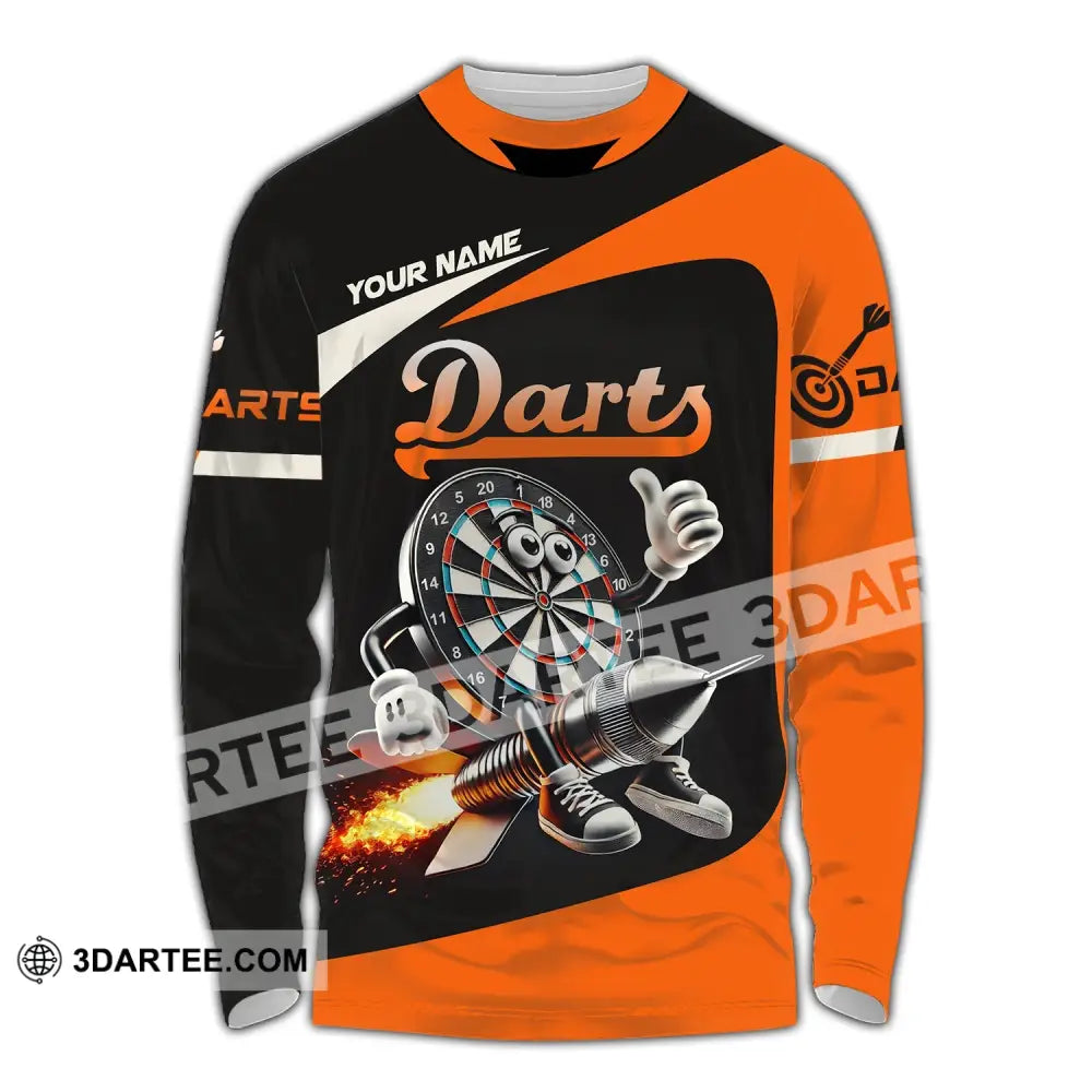 Unisex Shirt Custom Name Dart Lover T-Shirt Long Sleeve / S T-Shirt