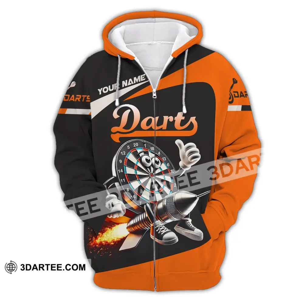 Unisex Shirt Custom Name Dart Lover T-Shirt Zipper Hoodie / S T-Shirt