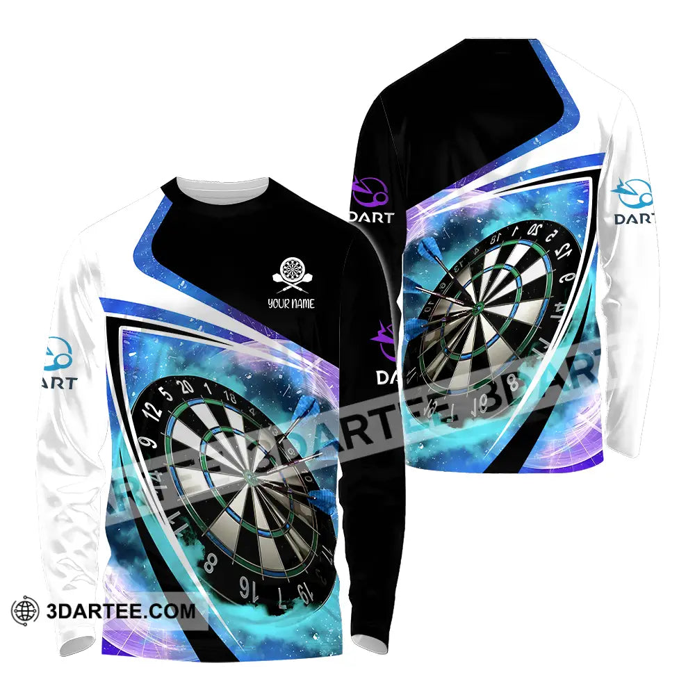 Unisex Shirt - Custom Name Darts Galaxy Long Sleeve / S T-Shirt