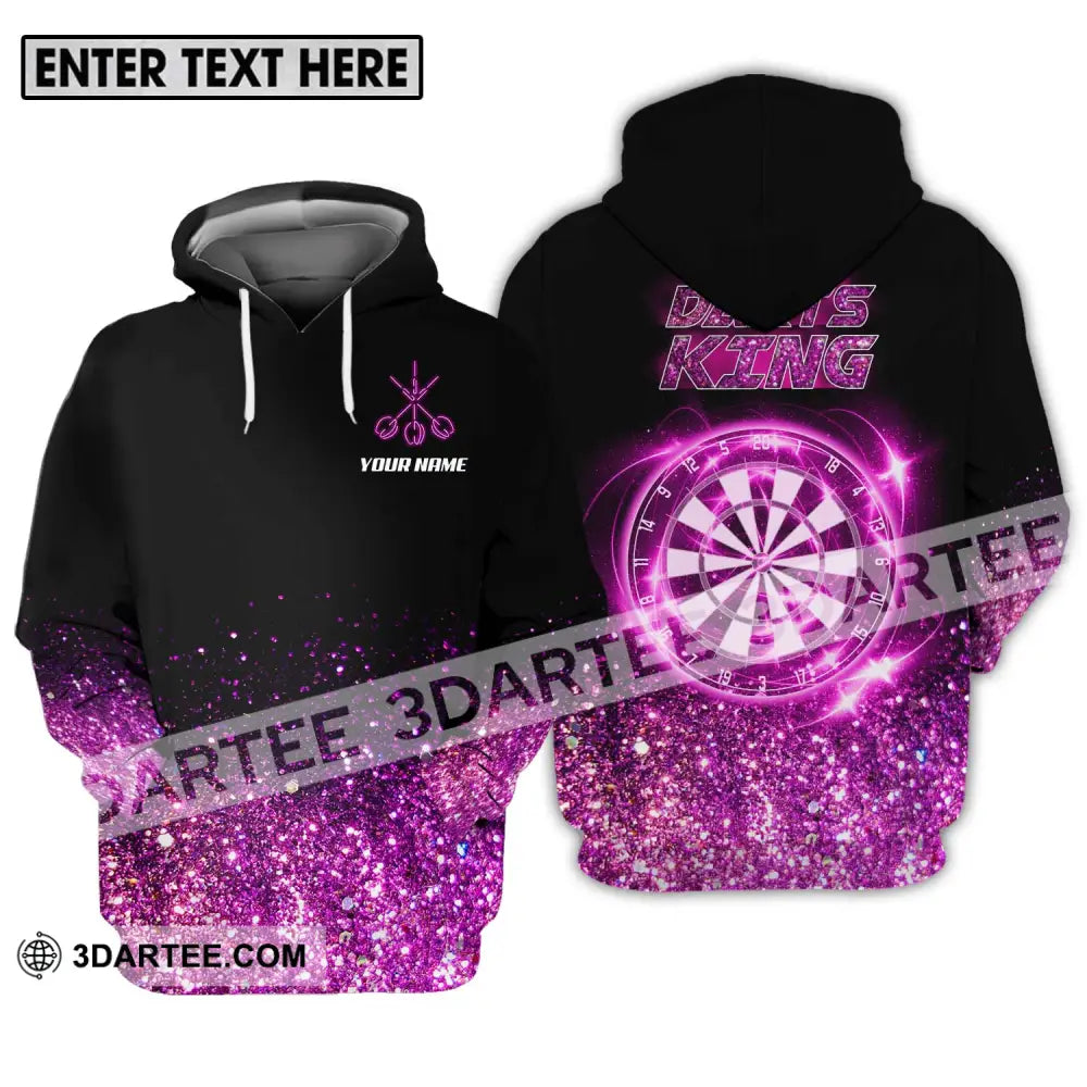 Unisex Shirt - Custom Name Darts King Hoodie / S T-Shirt