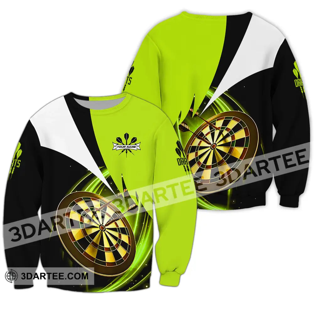 Unisex Shirt - Custom Name Darts Neon Long Sleeve / S T-Shirt